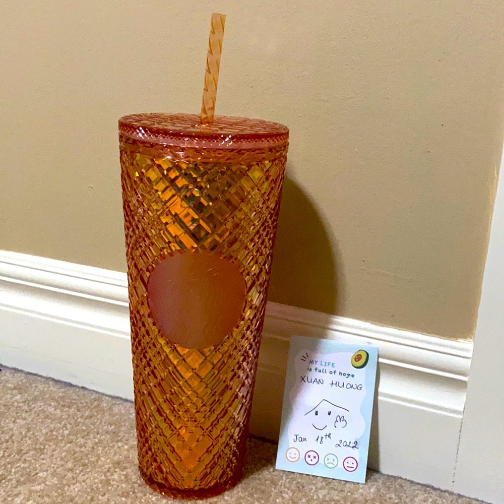 Jewel Gold Rose - Venti Starbucks Cup - Holiday Released